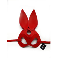 Маска Зайчика из натуральной кожи красная Erotoys Fetish line, Ero-81r