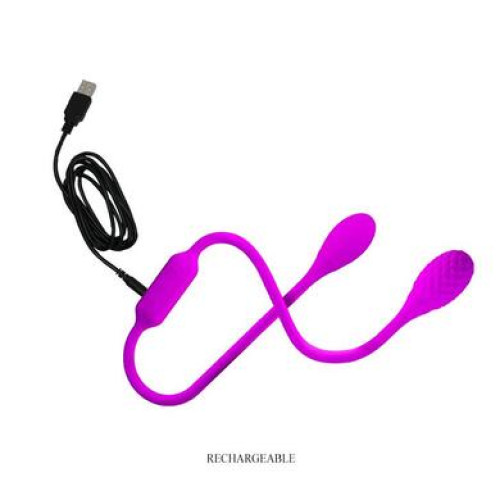 Гибкий двойной вибратор для пар Pretty Love Dream Lover's Whip