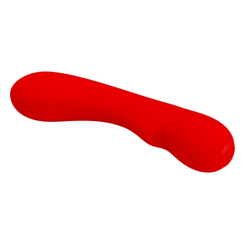 Перезаряжаемый изогнутый вибратор для точки G Pretty Love Matt Super Soft Silicone красный