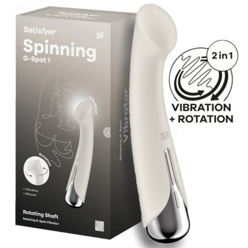 Вибратор для точки G с ротацией бежевый Spinning G-Spot 1 Satisfyer