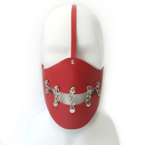 Маска Smile из экокожи красная Erotoys Fetish line, Ero-229r
