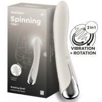 Вибратор для точки G с ротацией бежевый Spinning Vibe 1 Satisfyer