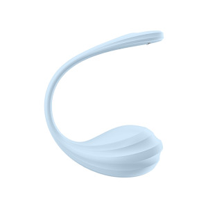Смарт-виброяйцо голубое Smooth Petal Satisfyer (иной угол)