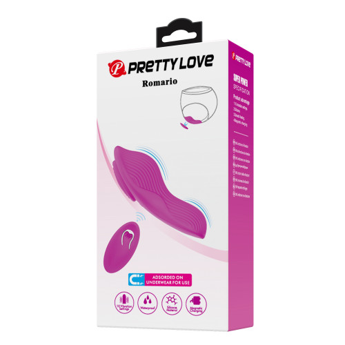 Вибратор для ношения на нижнем белье с пультом ДУ Pretty Love Romario