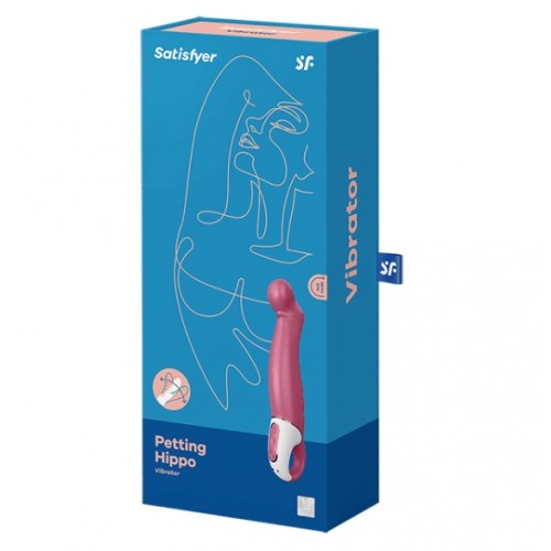Вибратор для точки G розовый Petting Hippo Satisfyer