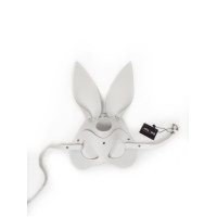 Маска Зайчика из натуральной кожи белая Erotoys Fetish line, Ero-81w