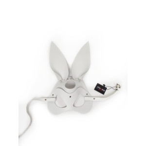 Маска Зайчика из натуральной кожи белая Erotoys Fetish line, Ero-81w
