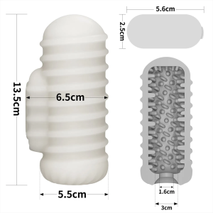 Рельефная вибронасадка на пенис Knights Ring Vibrating Dual Purpose Sleeve-Wavy (иной угол)