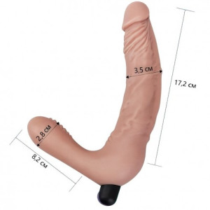 Безремневой реалистичный вибрострапон Rechargeable Ijoy Strapless Strap on 21 см (иной угол)