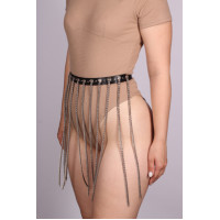 Юбка-пояс с цепями из натуральной кожи Erotoys Fetish line, Ero-65