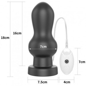 Большая анальная пробка с вибрацией King Sized Vibrating Anal Rammer 18 см (иной угол)
