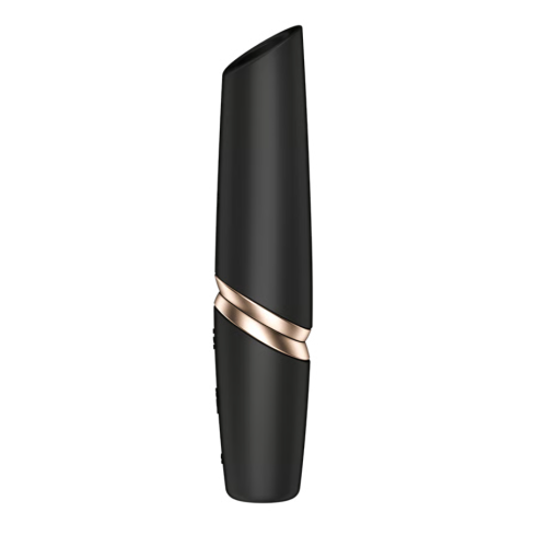 Бесконтактный вакуумный стимулятор клитора золотисто-черный Perfect Kiss Satisfyer