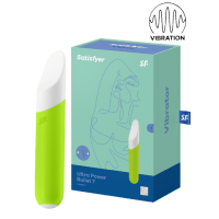 Перезаряжаемый мини-вибратор зелёный Ultra Power Bullet 7 Satisfyer