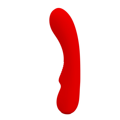 Перезаряжаемый изогнутый вибратор для точки G Pretty Love Matt Super Soft Silicone красный