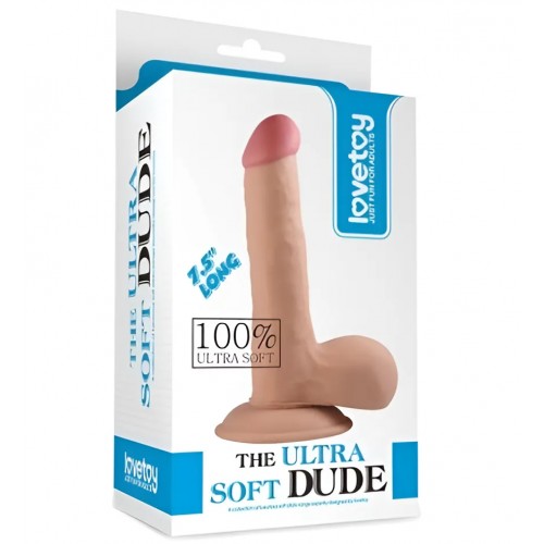Реалистичный фаллос на присоске The Ultra Soft Dude 18 см