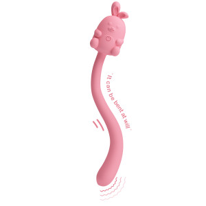 Гибкий вибратор Pretty Love Cute Bunny Розовый (иной угол)