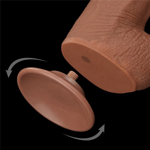 Реалистичный фаллоимитатор-мулат на присоске Lovetoy Sliding-Skin Dual Layer Dong 34 см