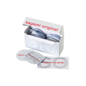 Полиуретановые презервативы Sagami Original 0,02 (12 шт) (иной угол)