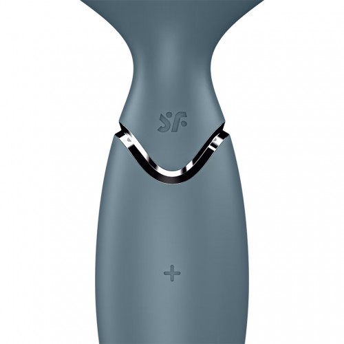 Перезаряжаемый мини-массажер с вибрацией серый Mini Wand-er Satisfyer