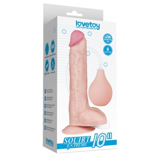 Реалистичный фаллос с имитацией семяизвержения Lovetoy Squirt Extreme 25 см