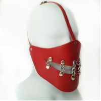 Маска Smile из экокожи красная Erotoys Fetish line, Ero-229r