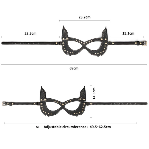 Маска из искусственной кожи Rebellion Reign Bunny Mask