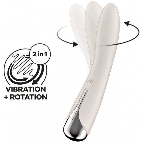 Вибратор для точки G с ротацией бежевый Spinning Vibe 1 Satisfyer