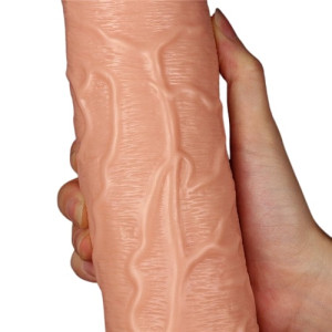 Большой вибратор на присоске Lovetoy Realistic Long Vibrating Dildo 28 см (иной угол)