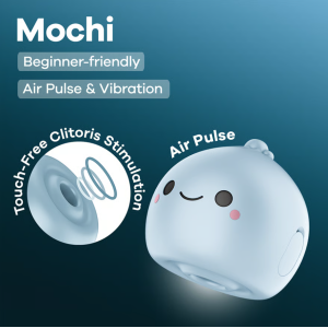 Бесконтактный вакуумно-волновой стимулятор клитора синий Mochi Satisfyer (иной угол)
