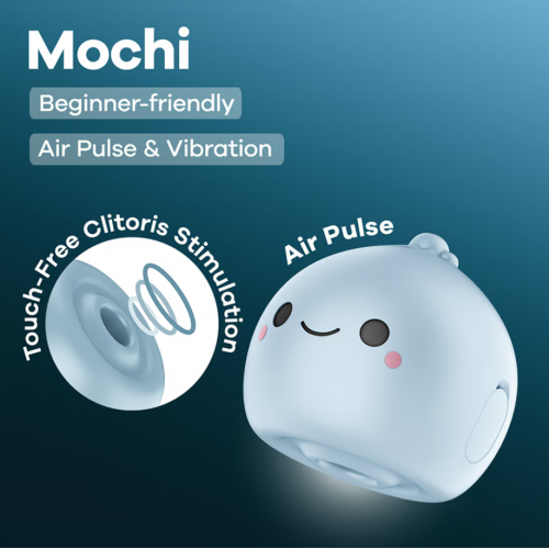 Бесконтактный вакуумно-волновой стимулятор клитора синий Mochi Satisfyer