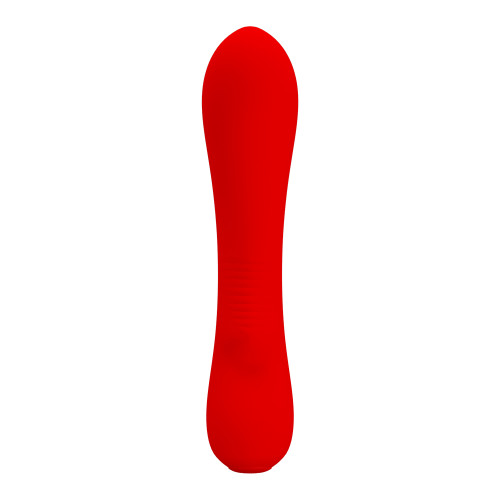 Перезаряжаемый изогнутый вибратор для точки G Pretty Love Matt Super Soft Silicone красный