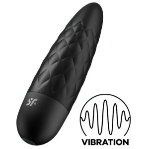 Перезаряжаемый мини-вибратор чёрный Ultra Power Bullet 5 Satisfyer (иной угол)