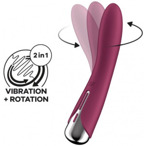 Вибратор для точки G с ротацией красный Spinning Vibe 1 Satisfyer (иной угол)