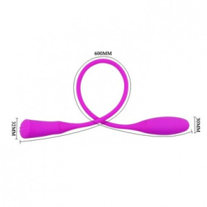 Гибкий двойной вибратор-«змейка» для пар Snaky 2 Vibe Pretty Love (иной угол)