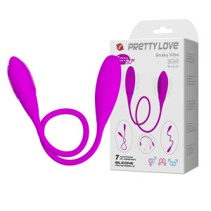 Гибкий двойной вибратор-«змейка» для пар Snaky Vibe Pretty Love
