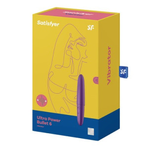 Перезаряжаемый мини-вибратор фиолетовый Ultra Power Bullet 6 Satisfyer (иной угол)