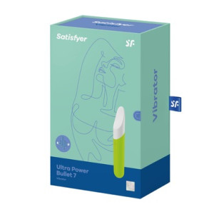 Перезаряжаемый мини-вибратор зелёный Ultra Power Bullet 7 Satisfyer (иной угол)