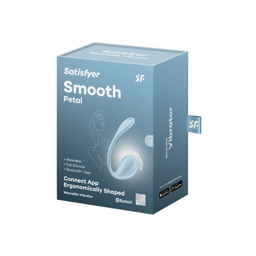 Смарт-виброяйцо голубое Smooth Petal Satisfyer