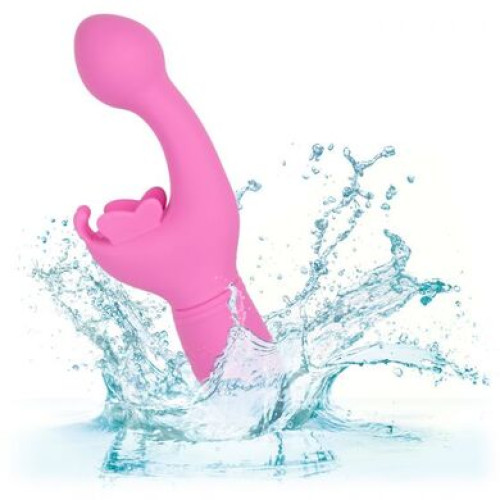 Перезаряжаемый розовый вибратор-кролик Rechargeable Butterfly Kiss