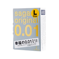 Полиуретановые презервативы увеличенного размера Sagami Original 0,01 L-size (2 шт)