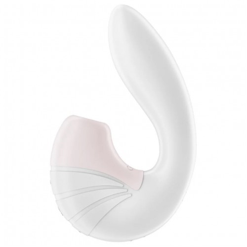 Вибратор с вакуумно-волновым стимулятором клитора белый Supernova Satisfyer