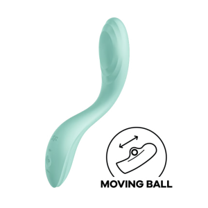 Вибратор для точки G с катающимся шариком мятный Rrrolling Pleasure Satisfyer (иной угол)