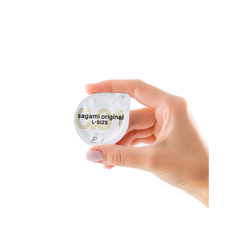 Полиуретановые презервативы увеличенного размера Sagami Original 0,01 L-size (2 шт)