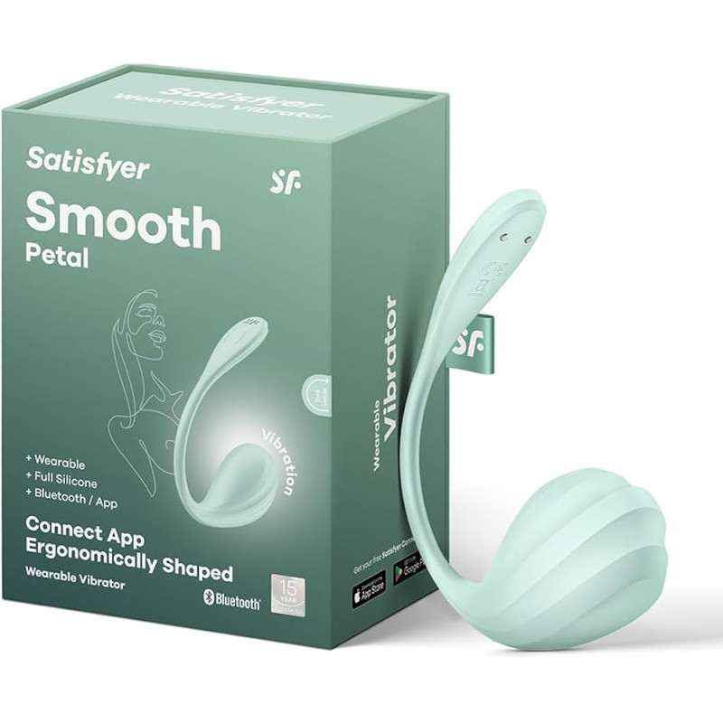 Смарт-виброяйцо мятное Smooth Petal Satisfyer