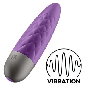 Перезаряжаемый мини-вибратор фиолетовый Ultra Power Bullet 5 Satisfyer (иной угол)