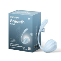 Смарт-виброяйцо голубое Smooth Petal Satisfyer