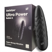 Перезаряжаемый мини-вибратор чёрный Ultra Power Bullet 5 Satisfyer