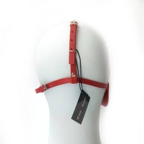 Маска Smile из экокожи красная Erotoys Fetish line, Ero-229r