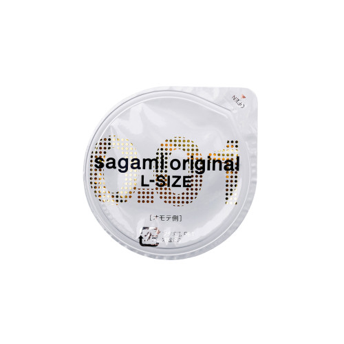 Полиуретановые презервативы увеличенного размера Sagami Original 0,01 L-size (2 шт)