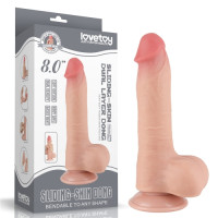 Реалистичный фаллоимитатор с эффектом двойной кожи Sliding-Skin Dual Layer Dong 20 см